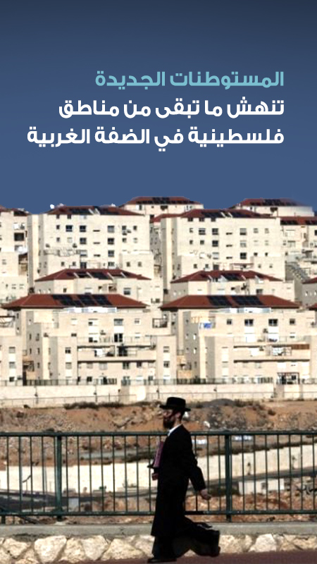 المستوطنات الجديدة تنهش ما تبقى من مناطق فلسطينية في الضفة الغربية